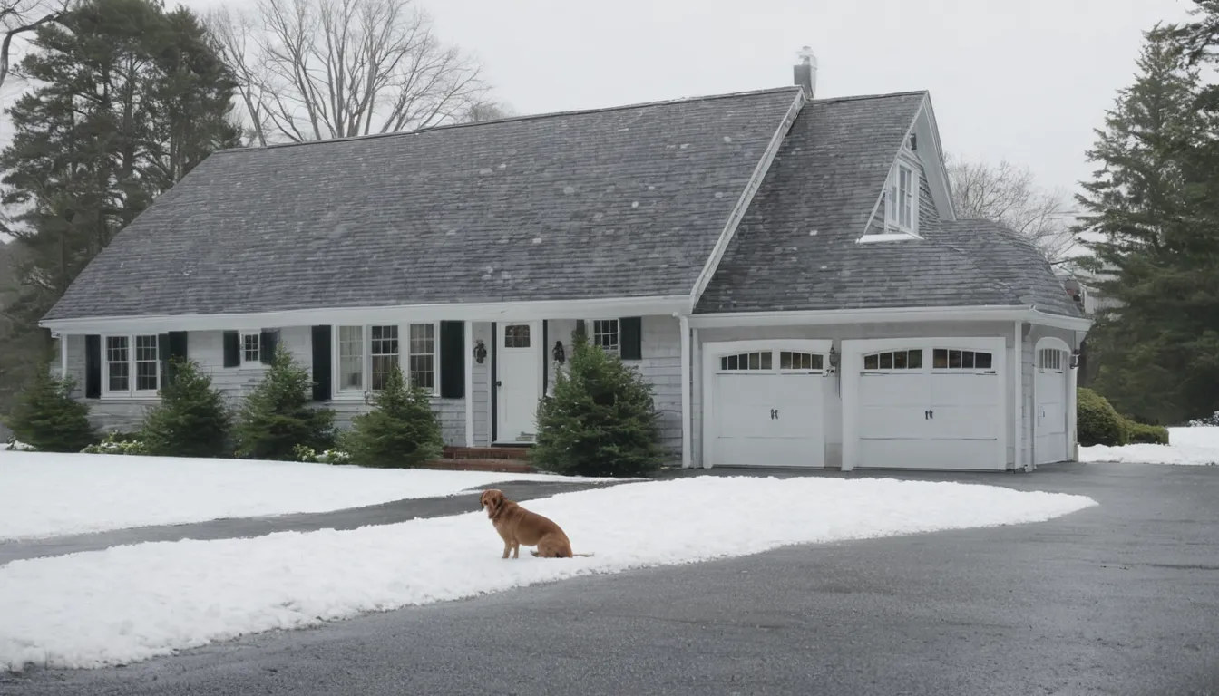 A Cape Cod style home with a garage door in the Hartford area